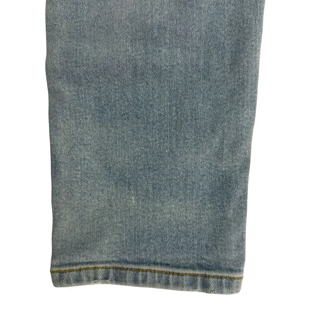 Pilcro Anthropologie Floral Embroidered Slim Fit Jeans Women 26 Stretch Bohemian